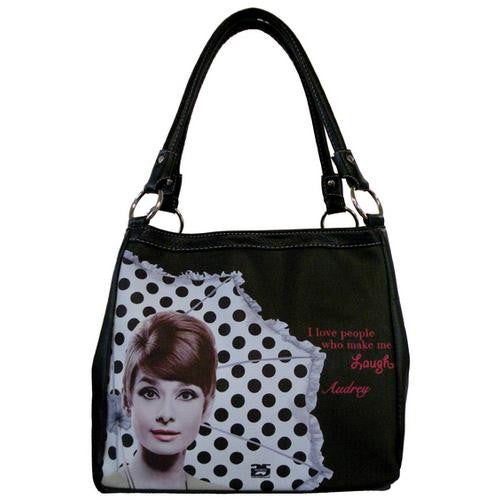 Licensed Audrey Hepburn Black  Tote Bag