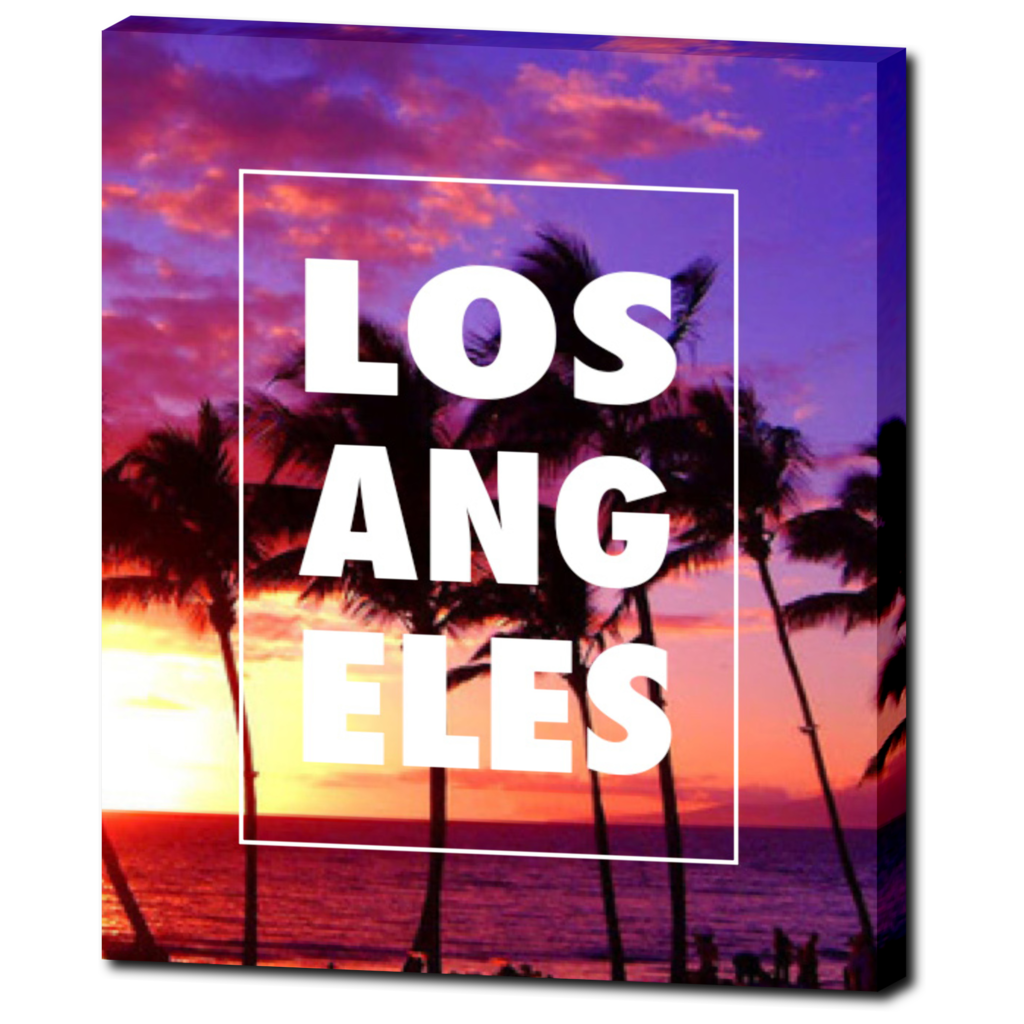 LA "Palm Trees" 20"x24" Canvas Wrap - Los Angeles Source
 - 1