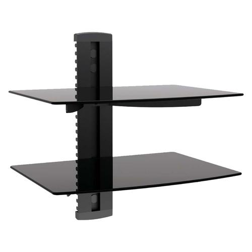 MegaMounts Tempered Glass Double Single Stud Shelf Wall Mount