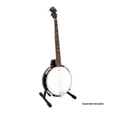 Pyle 5-String Geared Tunable Banjo with White Jade Tune Pegs & Rosewood Fretboard Polished Rich Wood Finish Maplewood Bridge Stand & Truss Rod Adjustment Tool