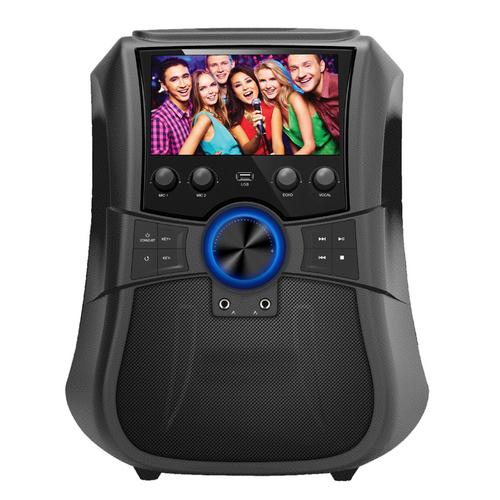 Supersonic Portable Bluetooth Karaoke System with 7 in. LCD Display in Black