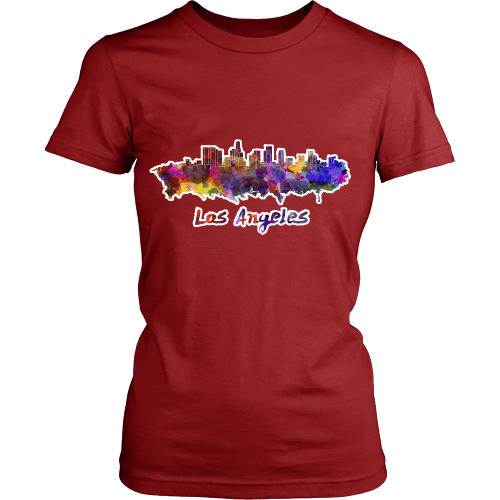 LA Skyline "Water Color" Women's Shirt - Los Angeles Source
 - 8