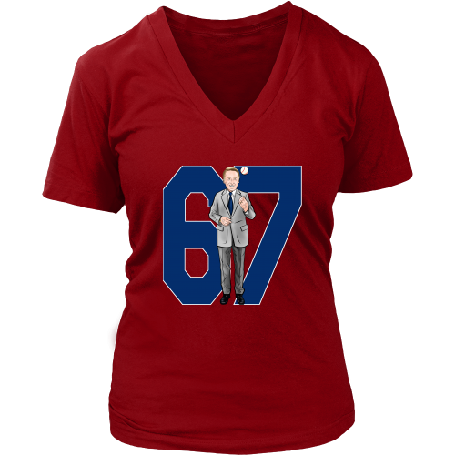 Vin Scully "67 Seasons" Women's V-Neck - Los Angeles Source
 - 3