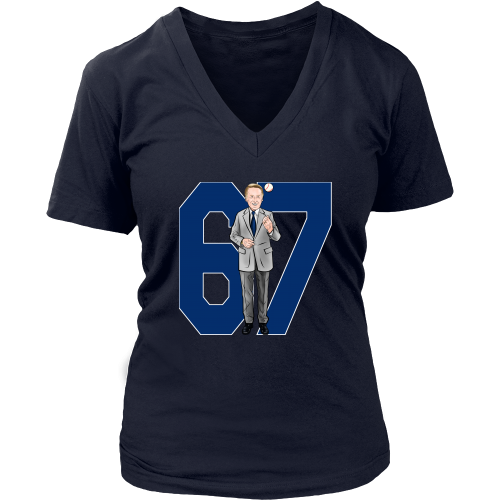 Vin Scully "67 Seasons" Women's V-Neck - Los Angeles Source
 - 7