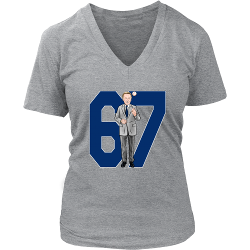 Vin Scully "67 Seasons" Women's V-Neck - Los Angeles Source
 - 6